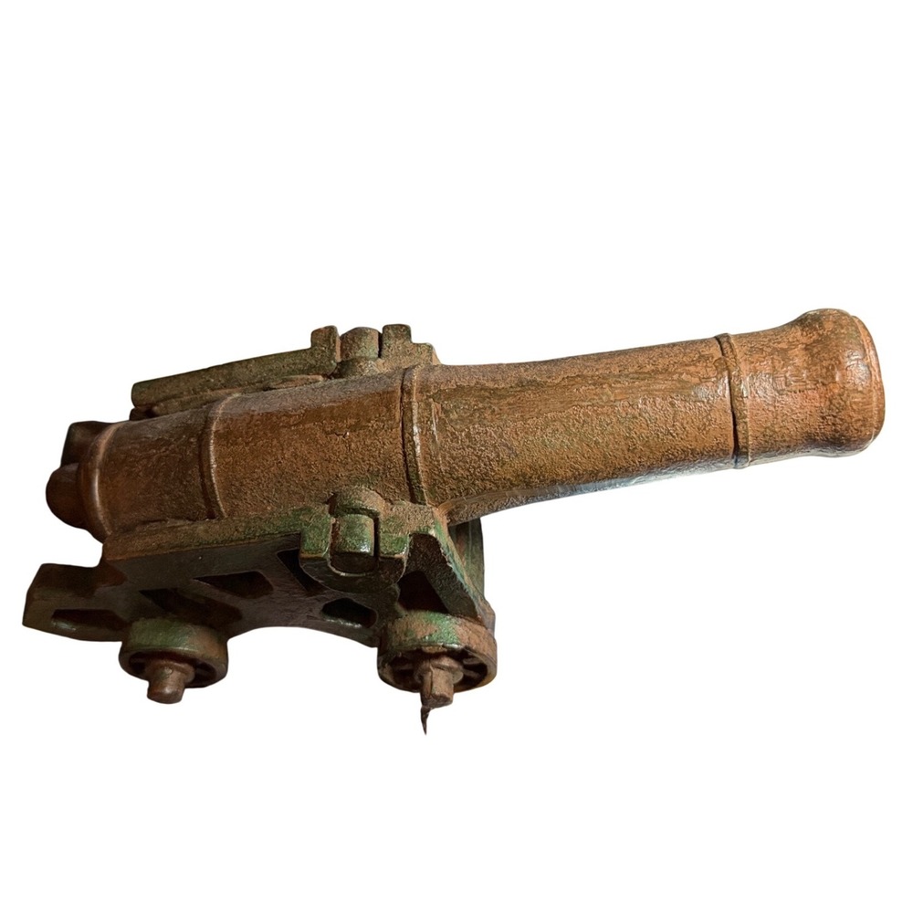 Cannon Decor OS Brown Good Antique Style Military Model Ceramic‎